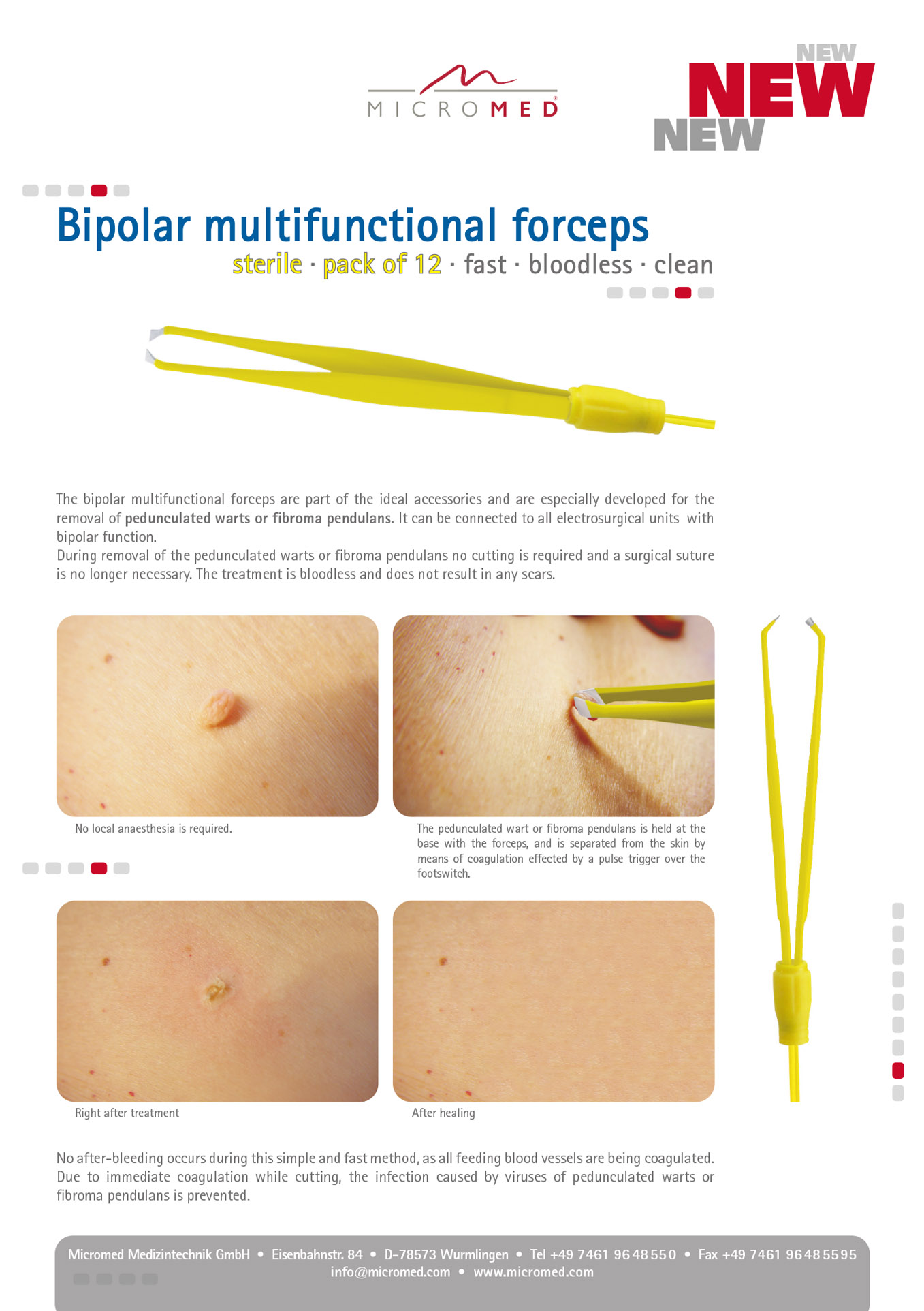 Sterile bipolar multifunctional forceps