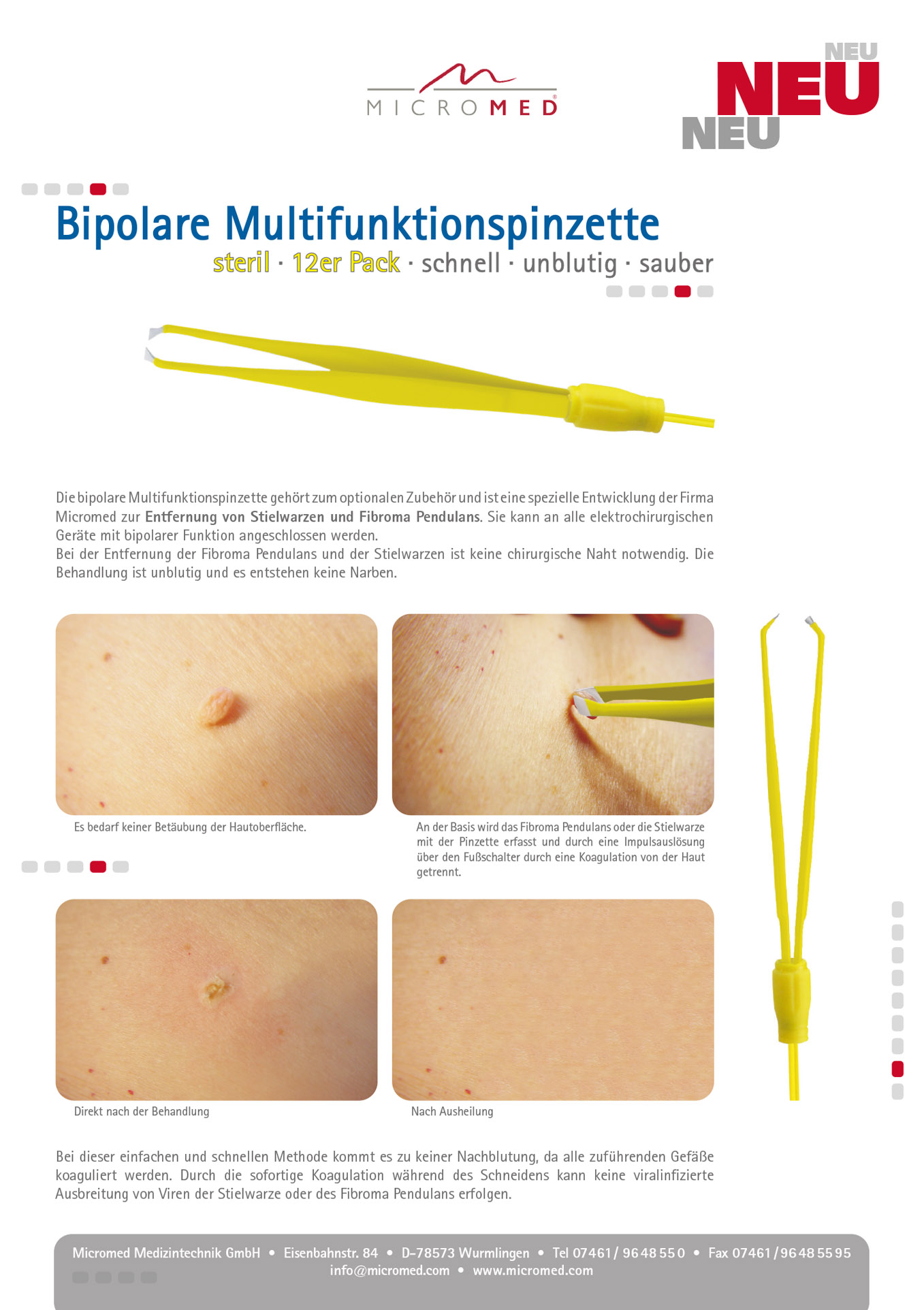 Sterile Bipolare Multifunktionspinzette