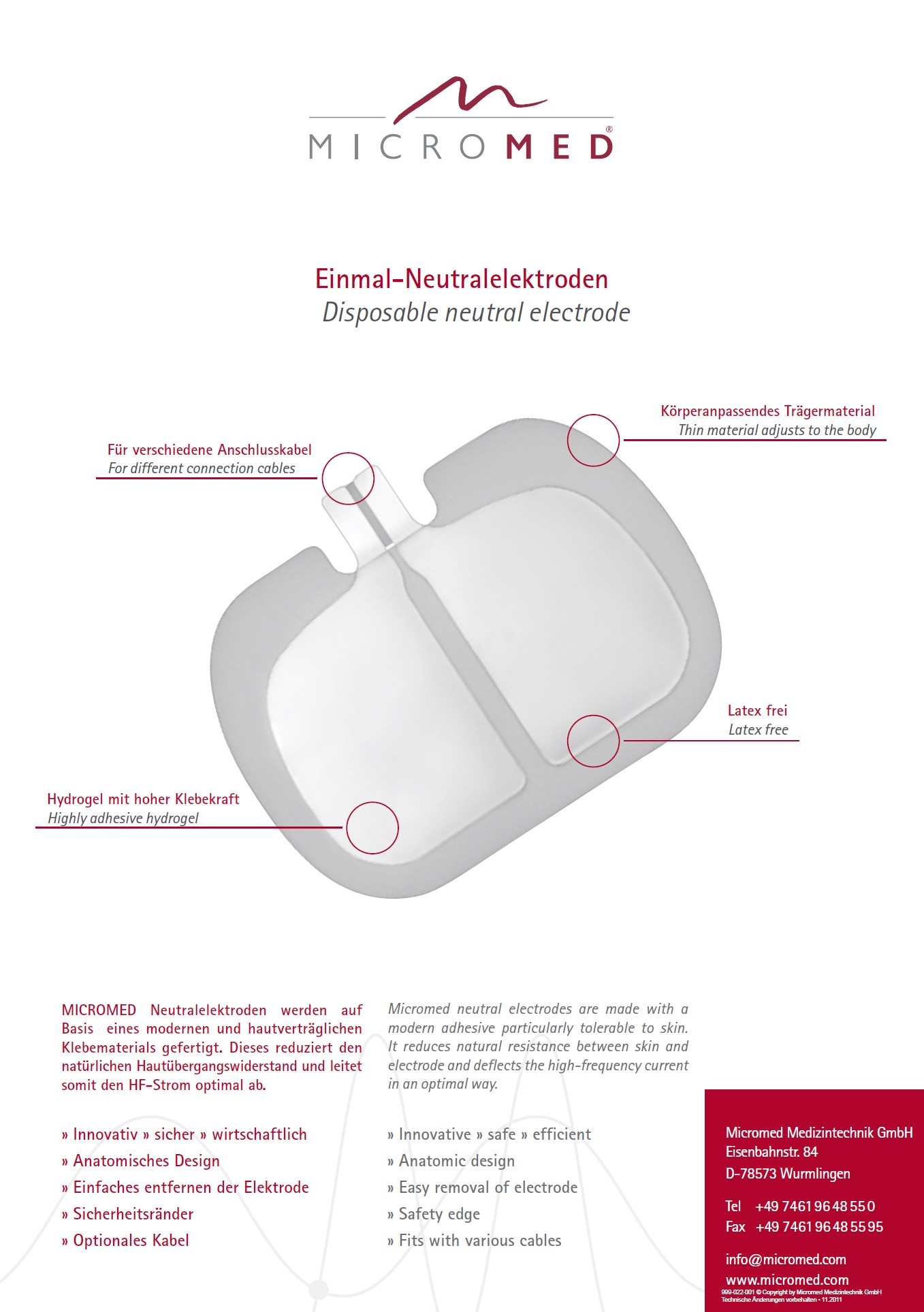 Einmal-Neutralelektroden