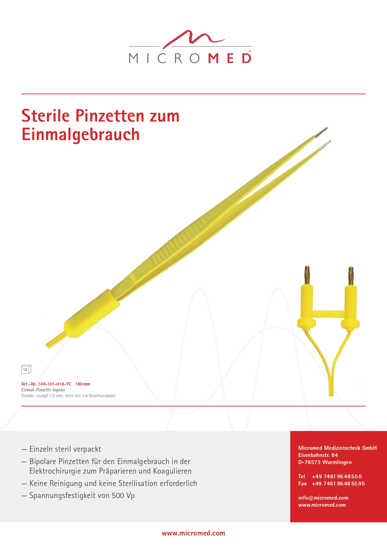 Sterile Pinzetten zum Einmalgebrauch