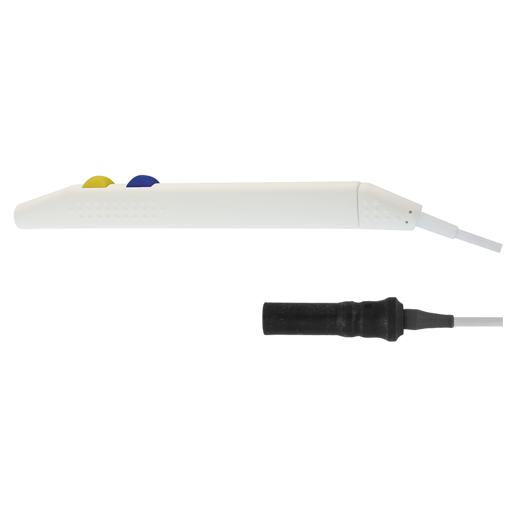 MicroPen, 2 pushbuttons, white, for 4 mm electrodes, with cable 3 m, for Aesculap Berchthold Integra and Martin RF-units