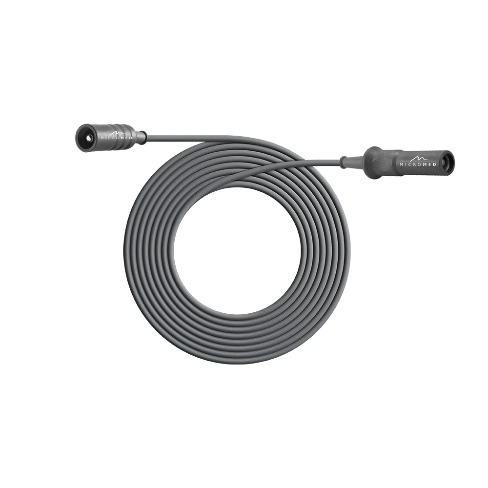 Monopolar cable 2 mm socket with sleeve resectoscope for on Aesculap, Berchtold, Martin and Micromed units, length 3m