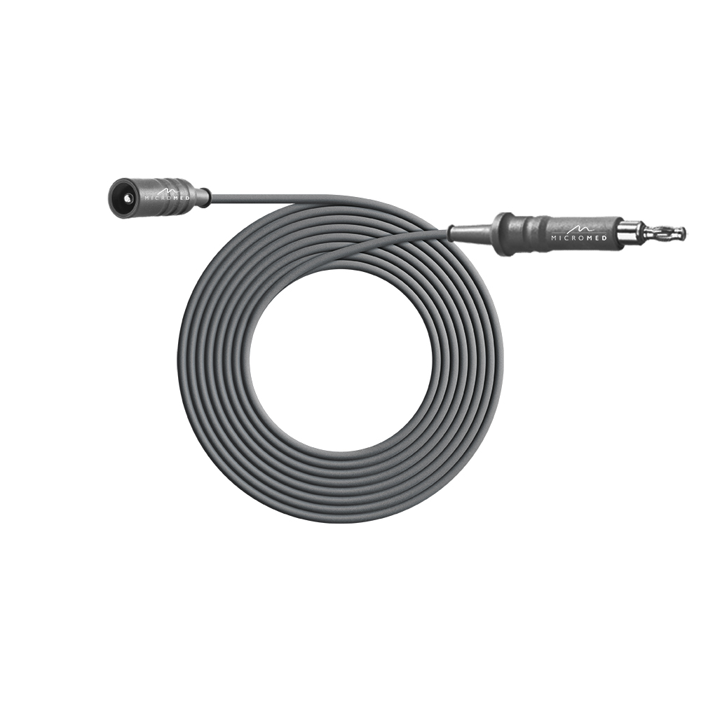 Monopolar cable 2 mm socket with sleeve for resectoscope, for ERBE VIO, ACC and ICC units, Length 3 m