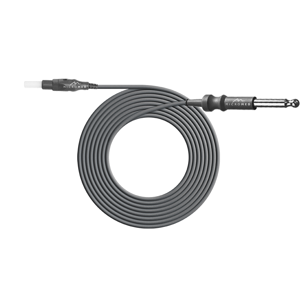 monopolar cable with 4 mm socket with protective sleeve, for Bovie, Conmed and Valleylab units, length 3m