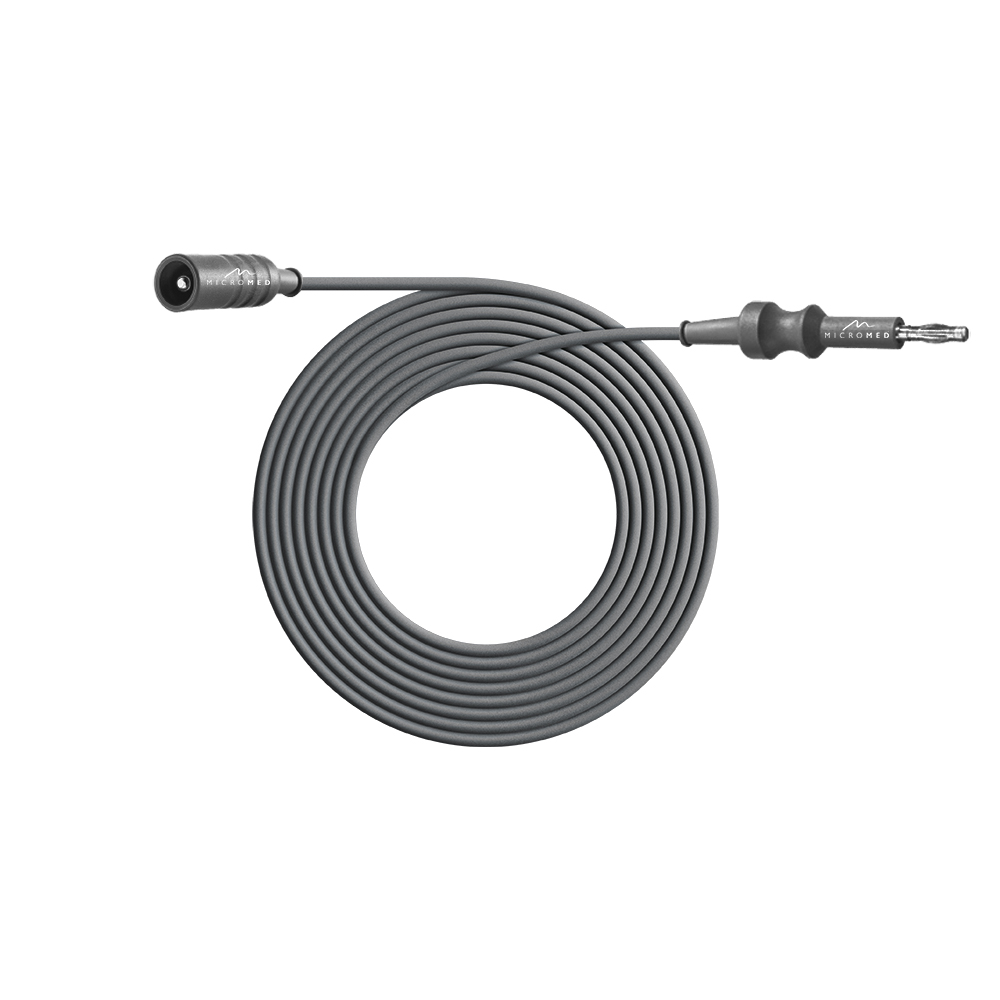 Monopolar Kabel 2 mm Stecker geschützt für Resektoskop mit 4 mm Bananenstecker Länge 3 m, ohne CE