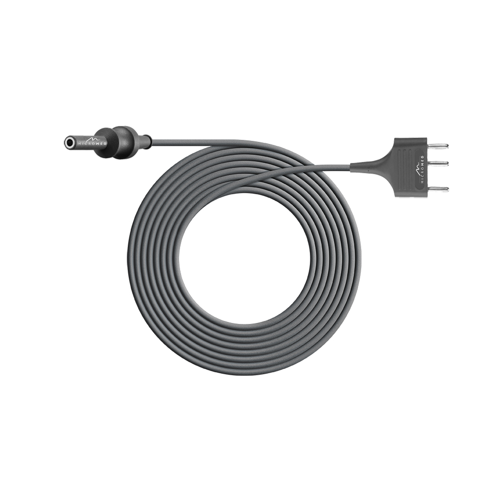 Monopolar Kabel mit 3 mm Buchse und 3-Pin Stecker, Länge 3 m 