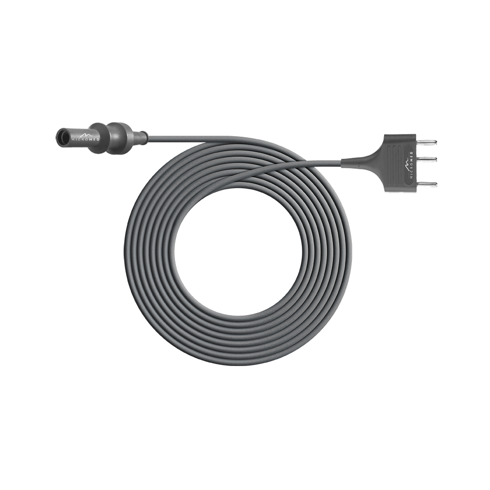 Monopolar cable with 4 mm socket and 3-pin plug, length 3m 