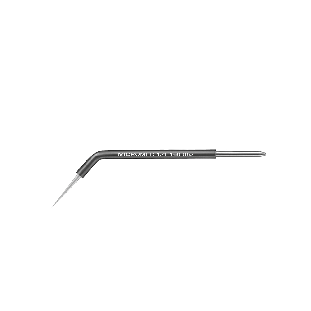 Needle electrode, unflexible, thick, conical, 45° angled, needle Ø 1,5 mm, figure 52