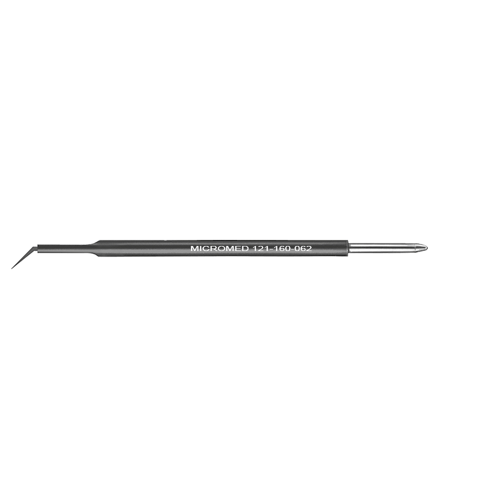 Needle electrode, elongated insulation needle 45° angled, Ø 0,5 mm, figure 62 