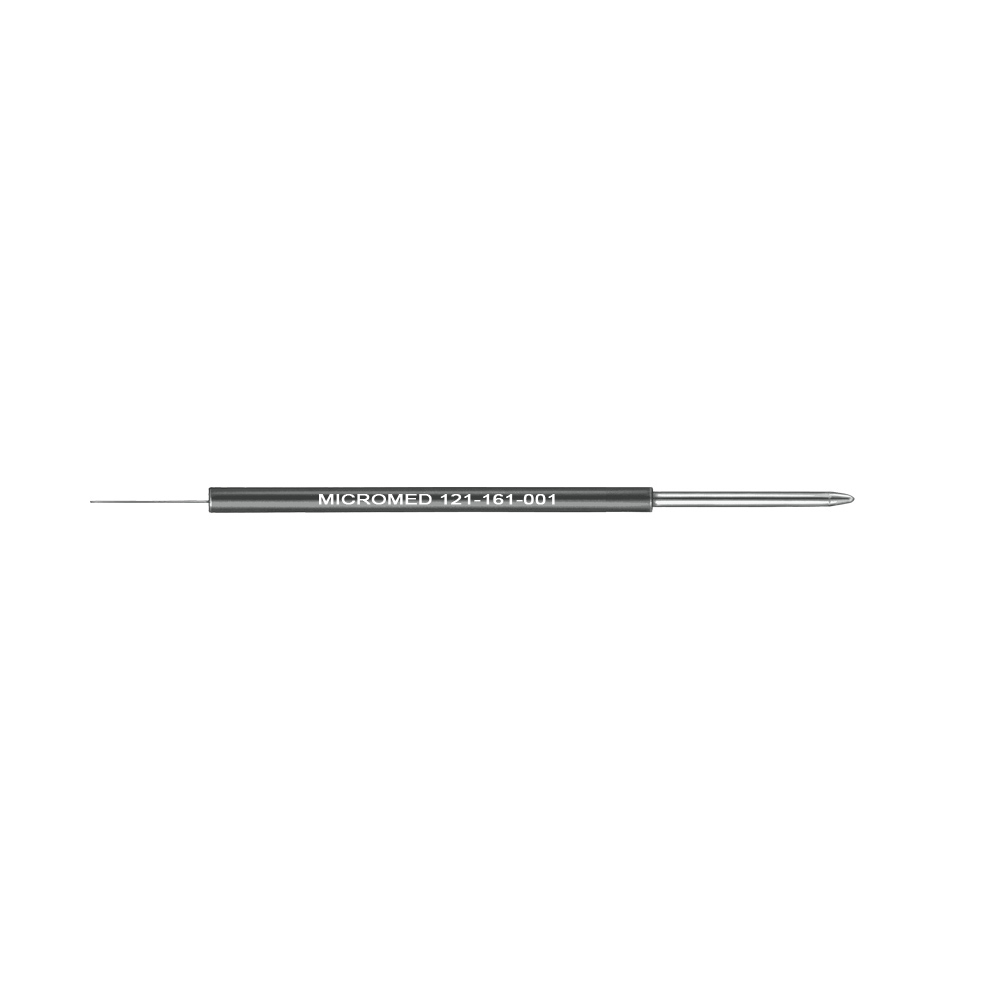 Needle electrode, straight, Ø 0,2 mm figure 1, short insulation 