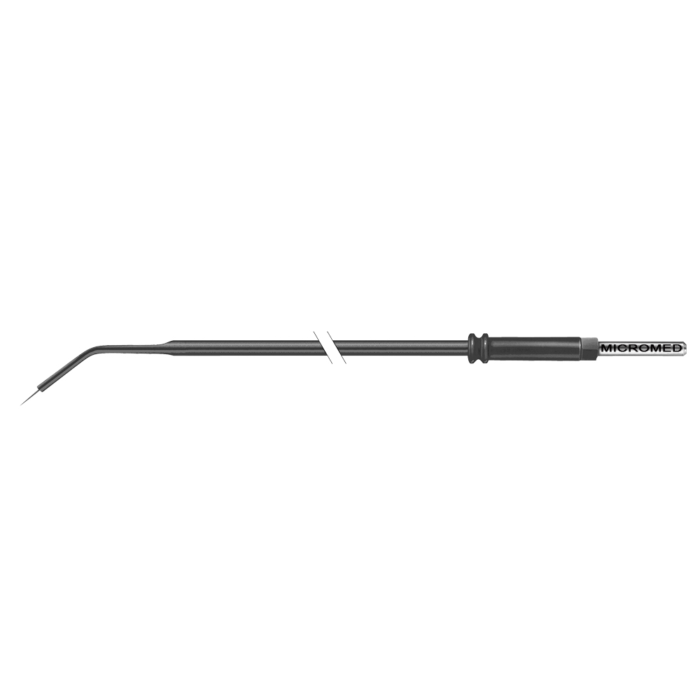 Microdissection needle electrode flexible, 45°, Tungsten 0.3 mm x 4 mm length 105 mm