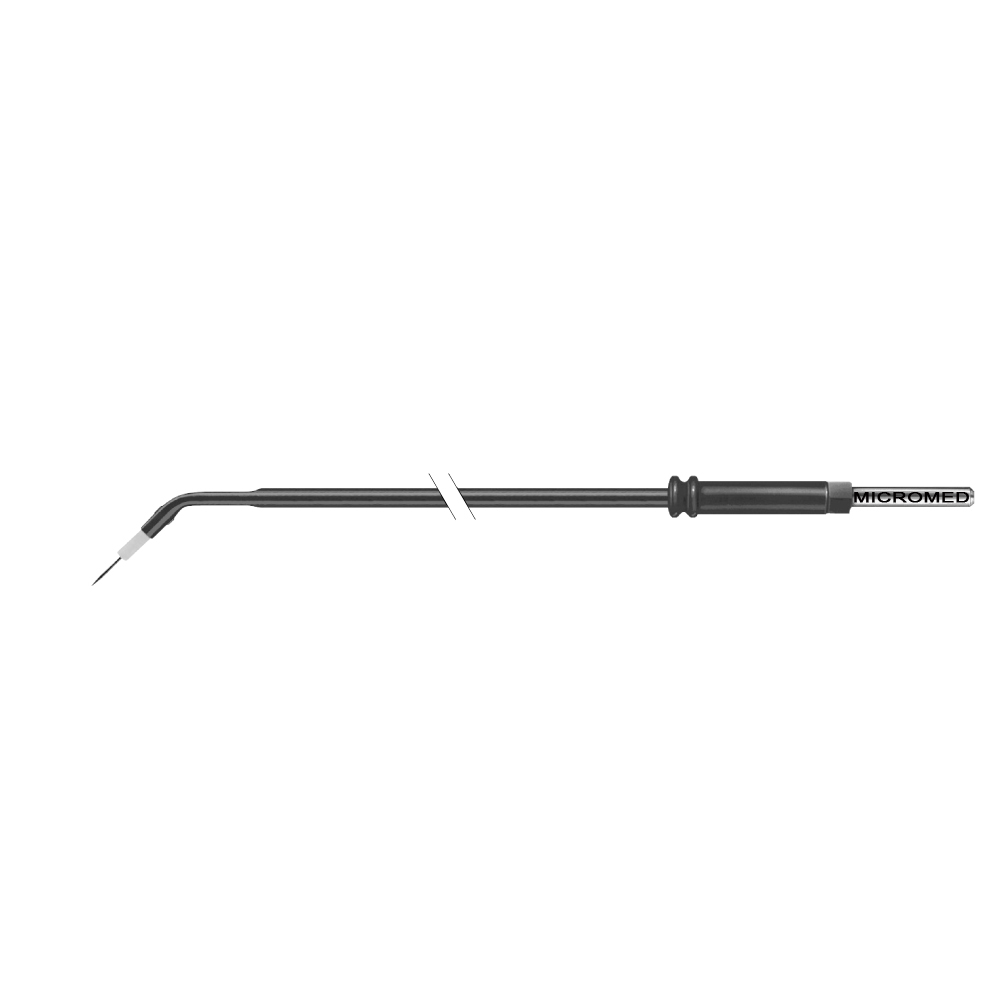 Tungsten needle electrode, with ceramic, 0.5 x 5 mm, angular, length 105 mm 