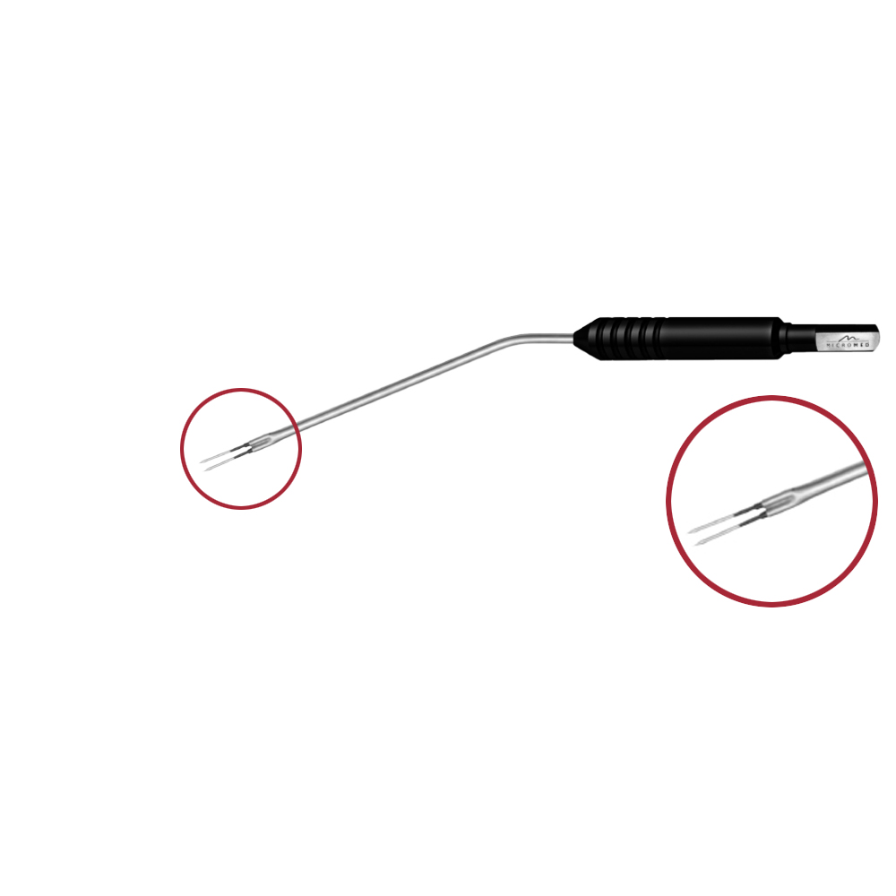 Bipolar Stitch Coagulation Electrode, 19 cm, 20° cvd, working length 105 mm, length tip: 10 mm