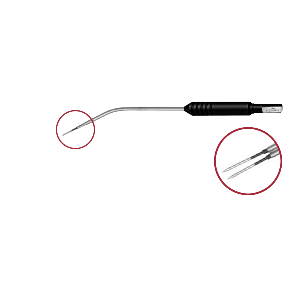 Bipolar Stitch Coagulation Electrode, 19,5 cm, 30° cvd, working length 110 mm, length tip: 10 mm