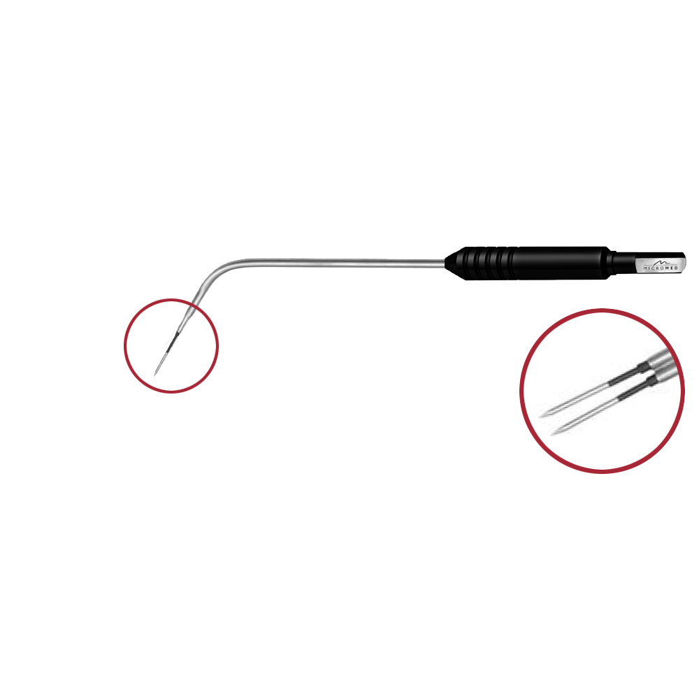 Bipolar Stitch Coagulation Electrode, 19,5 cm, 55° cvd, working length 112 mm, length tip: 10 mm