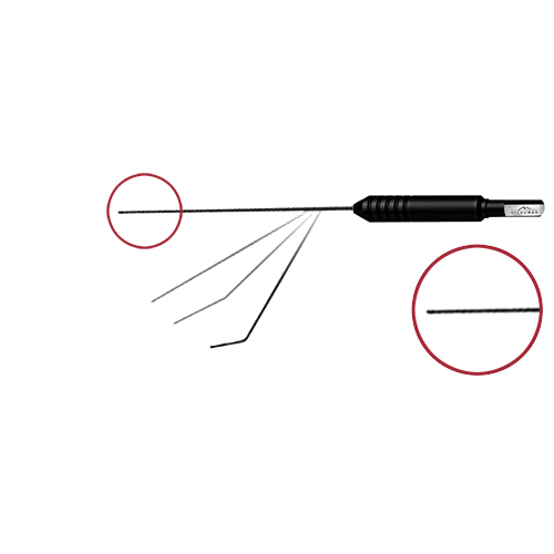 Bipolar coagulation electrode malleable, for minimal access procedures, e.g. in the nose, working length 140 mm