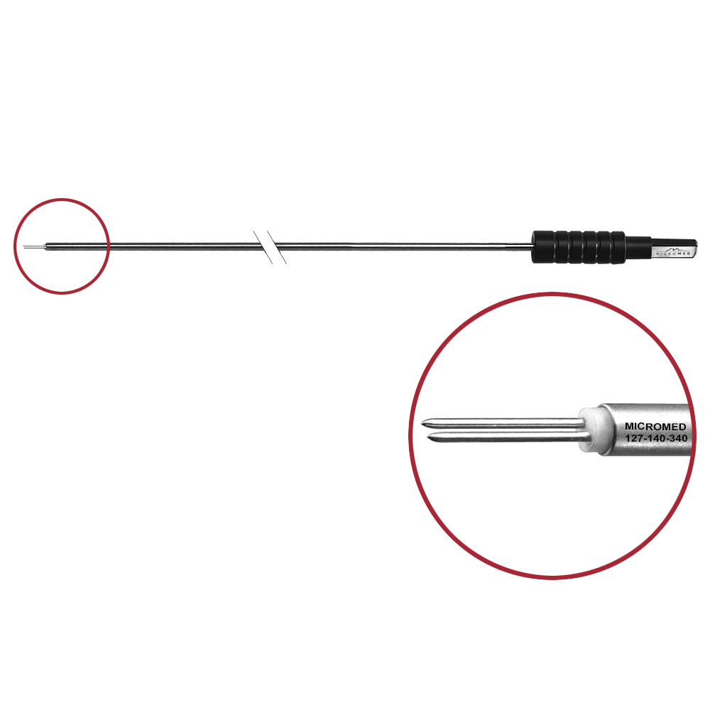 Bipolar needel electrode, shaft Ø 3mm with flat plug, working length 340 mm for athroscopy