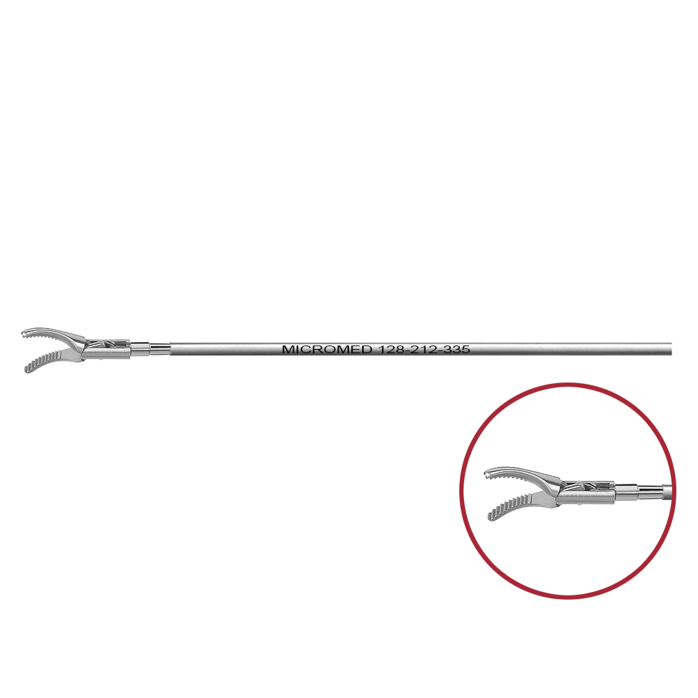 MARYLAND grasping forceps, length 330 mm double action jaws, for Ø 5 mm instruments