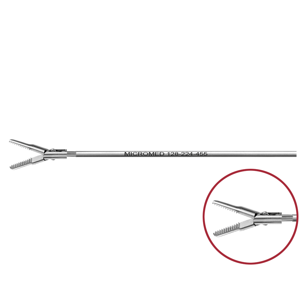 Dolphin Grasping forceps, length 450mm double action jaws for Ø 5 mm instruments