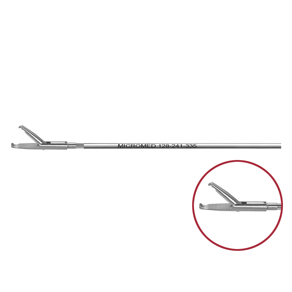 grasping forceps with mouse teeth, single action jaws, length 330 mm, for Ø 5 mm instruments