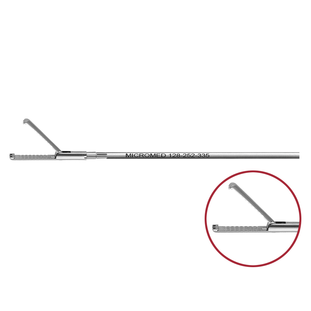 Calw grasping forceps for retraction, with wavy teeth, single action jaw, length 330 mm, for Ø 5 mm instruments