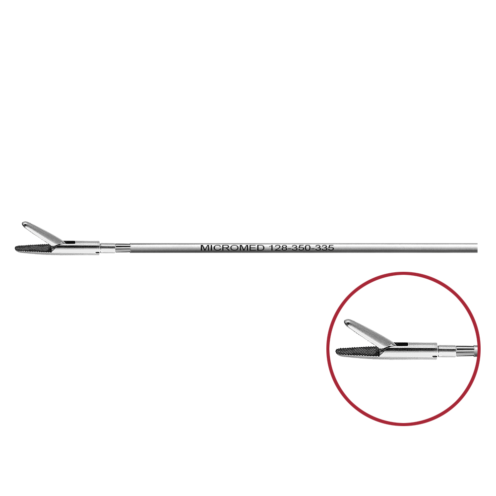 Needle holder, straight, with inserted tungsten carbide, crosswise teeth, single action jaws, length 330 mm,