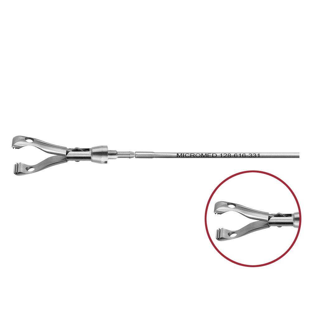 Babcock grasping forceps, double action jaws, length 330 mm, for Ø 10 mm instruments