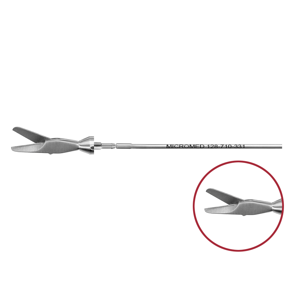 Large OP scissors, single action jaws, length 330 mm, for Ø 10 mm instruments 