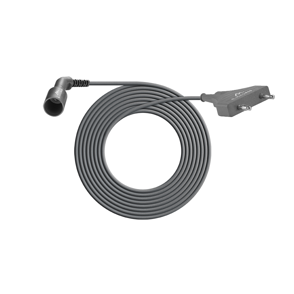 Bipolar cable, 2-pin plug, 3 m, angled with protecting cap, for Ellmann-HF-units