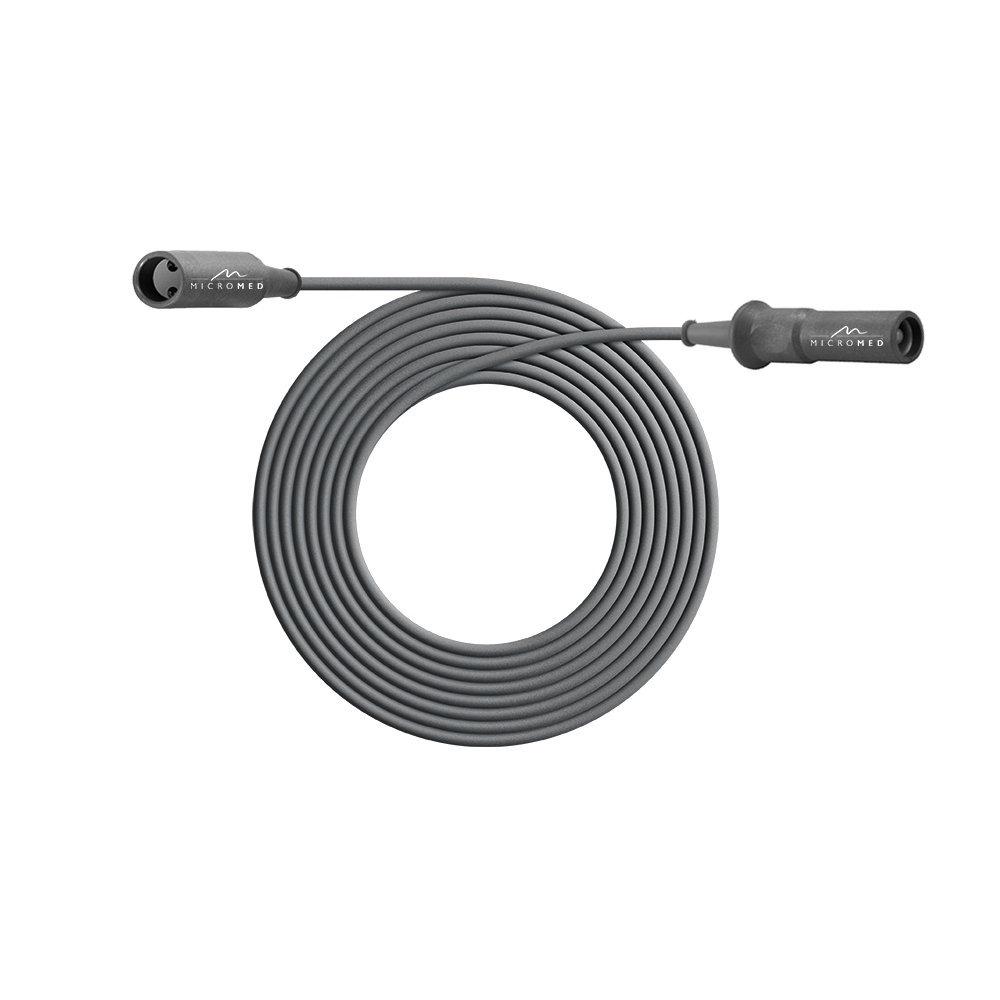 Bipolar cable, length 3 m, with 2-pin plug with contact protection for Erbe HF units