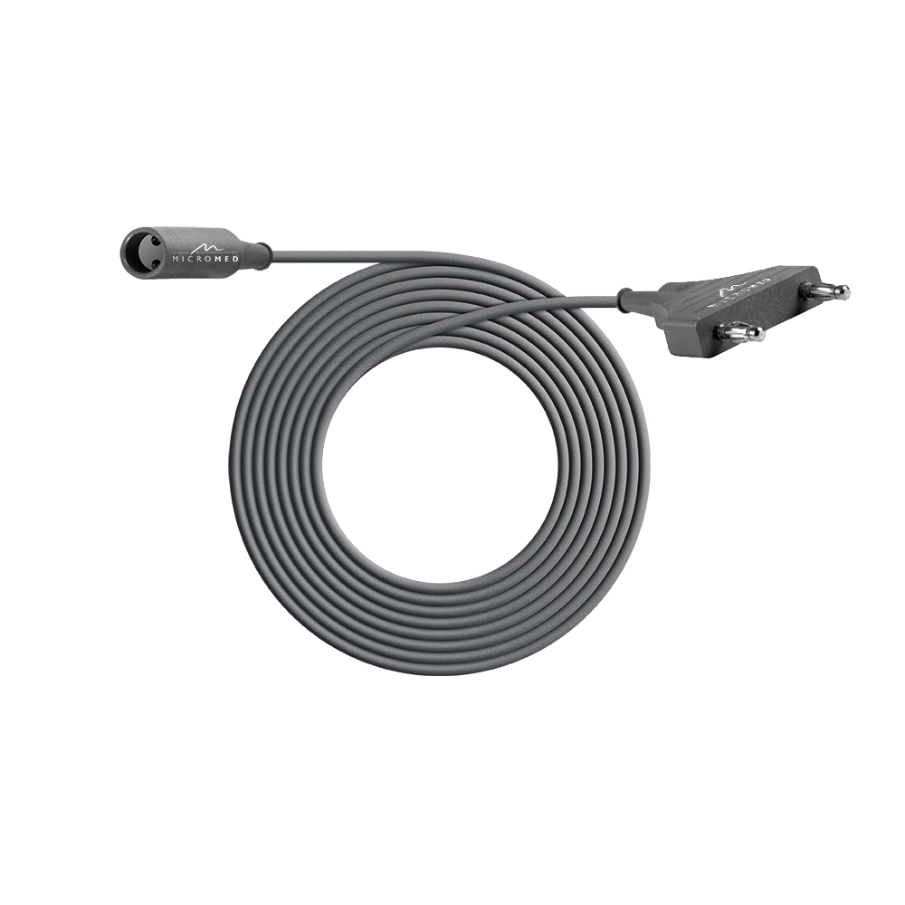 Bipolar cable, length 3 m, with 2-pin plug with protective sleeve for Valleylab,Lamidey,EMC-HF units