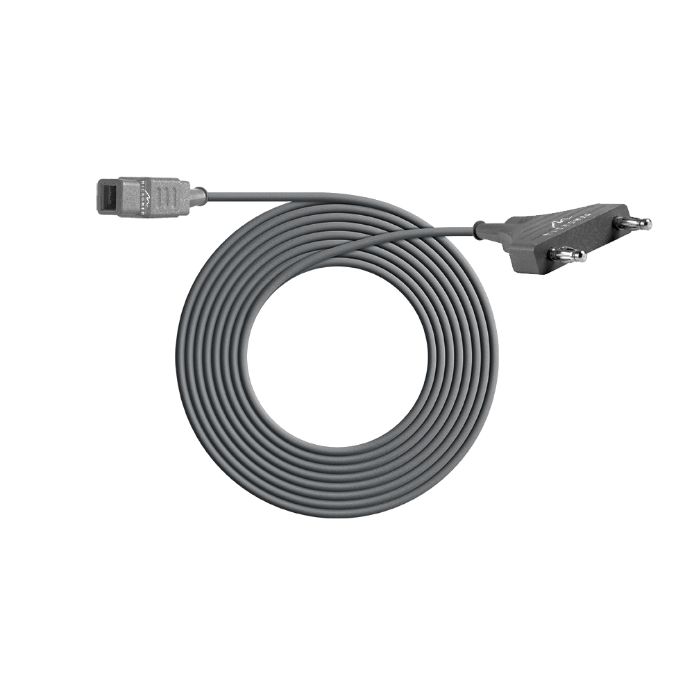 Bipolar cable, 3 m, for flat plug forceps with square, for Valleylab, Lamidey, EMC HF units