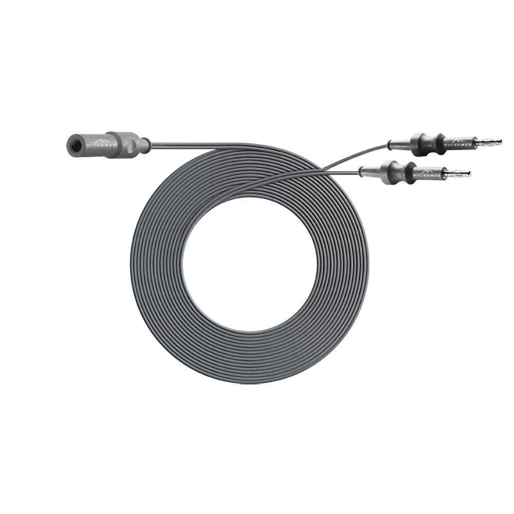 Anschlusskabel bipolar für Scheren, mit 2 Bananenstecker 4 mm, Länge 3 m, entspricht nicht EU-Bestimmungen