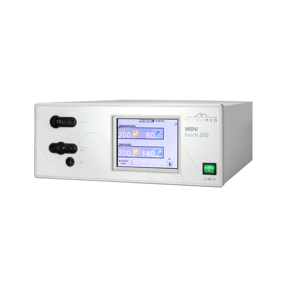 MDV touch 200, 200 Watt Elektrochirurgiegerät mit Touchscreen, mit Farb-Display und Gefäßversiegelung,