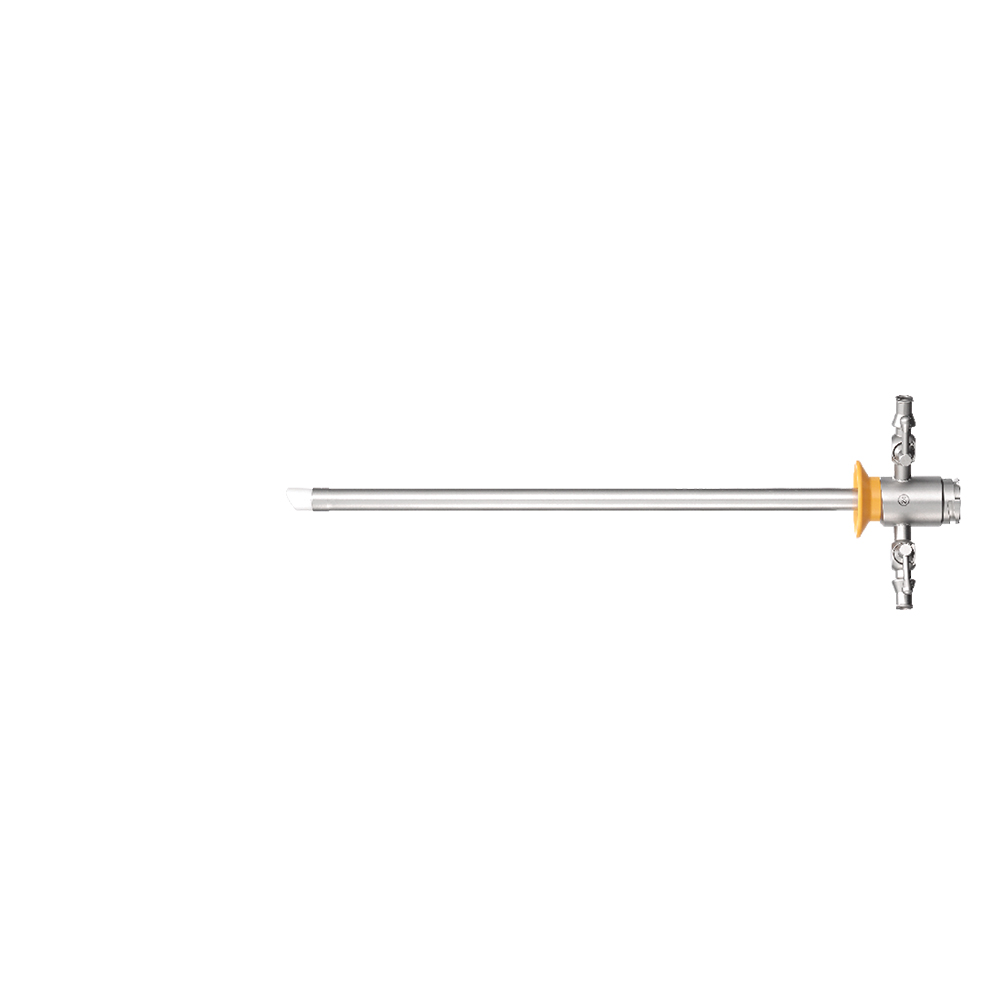 Continous flow sheath with 2 stopcocks for in- and outflow, 24 Fr. Length 237 mm