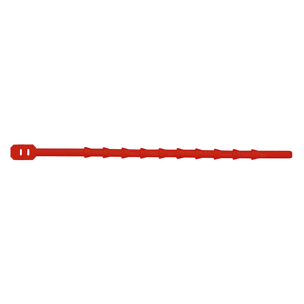 Silicone cable ties, Length 190 mm reusable, Packaging unit 100 pieces colour: Red