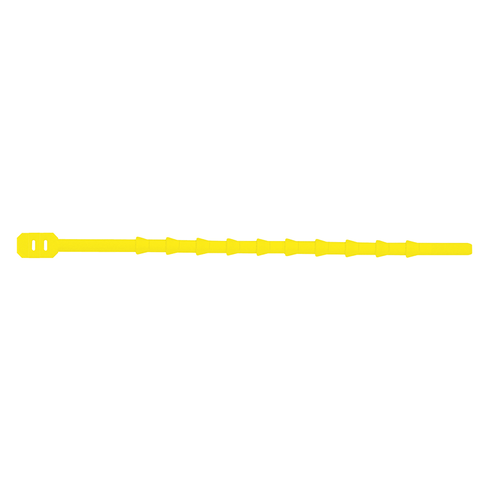 Silicone cable strap, Length 190 mm sterilisable, Packaging unit 100 pieces colour: Yellow