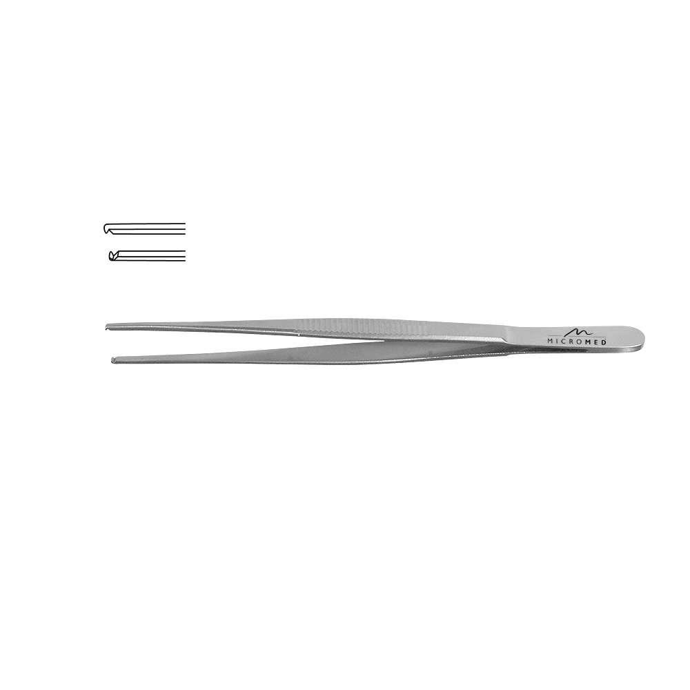 Forceps for Microvascular Clamps, straight with Flat Handle, length 140 mm for Clamps No. 1-2