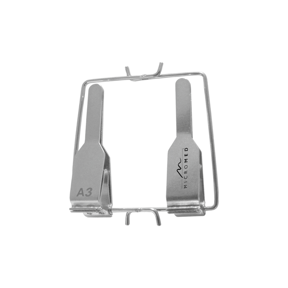 Double Clamps with frame Ø 01,0 - 2,2 mm length 16 mm, A for artery