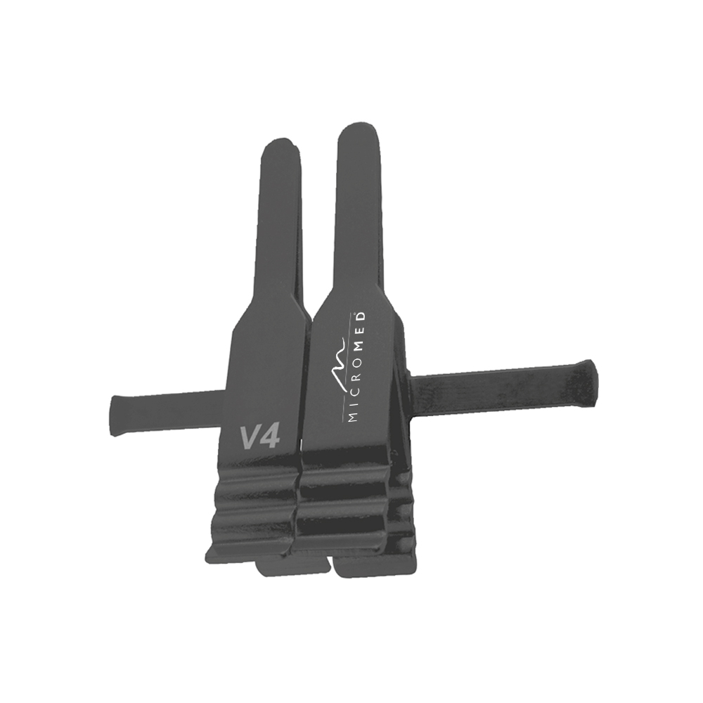 Double Clamps Approximator, Ø 1,5 - 3,3 mm, length 24 mm, V for Veins, black