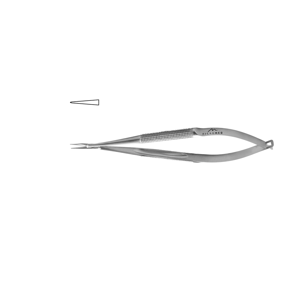 Needle Holder straight, jaw smooth, Round Handle Ø 8mm, tip 0,2 mm, lenght 140 mm