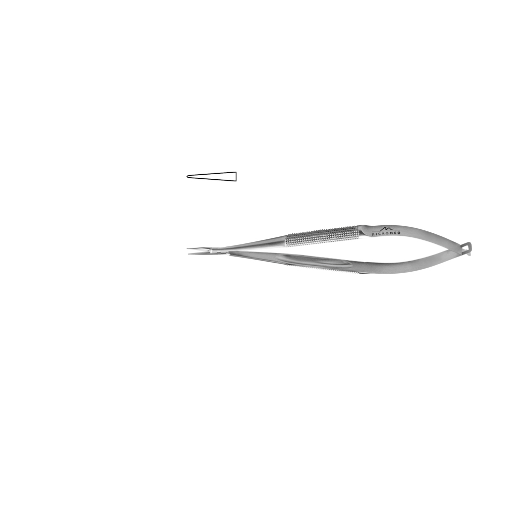 Needle Holder straight, jaw smooth, Round Handle Ø 8mm, tip 0,4 mm, lenght 110 mm