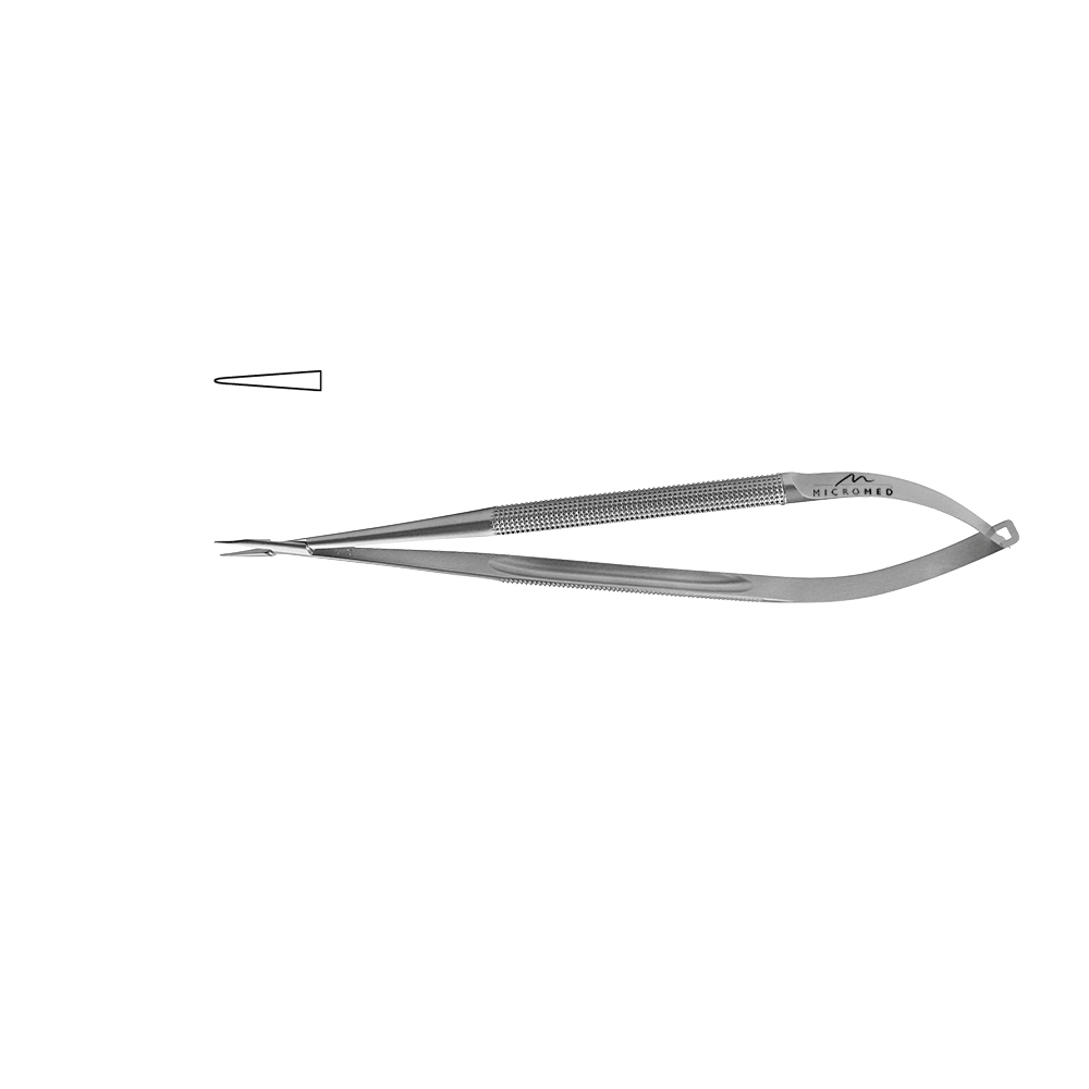 Needle Holder straight, jaw smooth, Round Handle Ø 8mm, tip 0,4 mm, lenght 150 mm