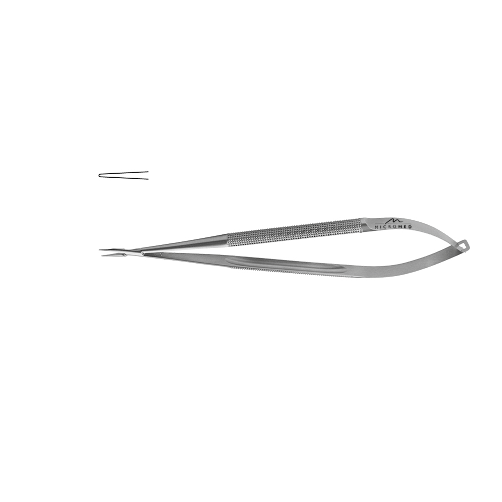 Needle Holder straight, jaw smooth, Round Handle Ø 8mm, tip 0,6 mm, lenght 150 mm