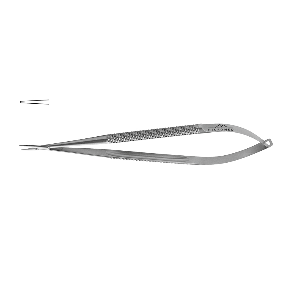 Needle Holder straight, jaw smooth, Round Handle 10 8mm, tip 0,6 mm, lenght 210 mm