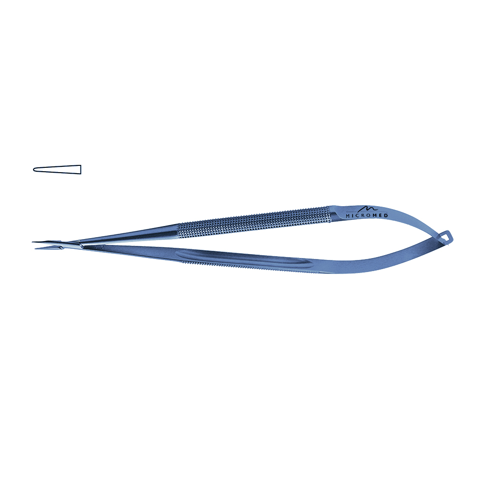 Needle Holder straight, lenght 210 mm jaw diamond coated, Round Handle Ø 8 mm tip 0,8 mm, titanium