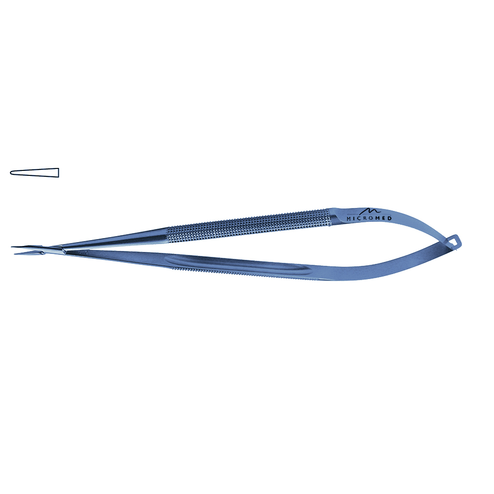 Needle Holder straight, lenght 230 mm jaw diamond coated, Round Handle Ø 8 mm tip 0,8 mm, titanium