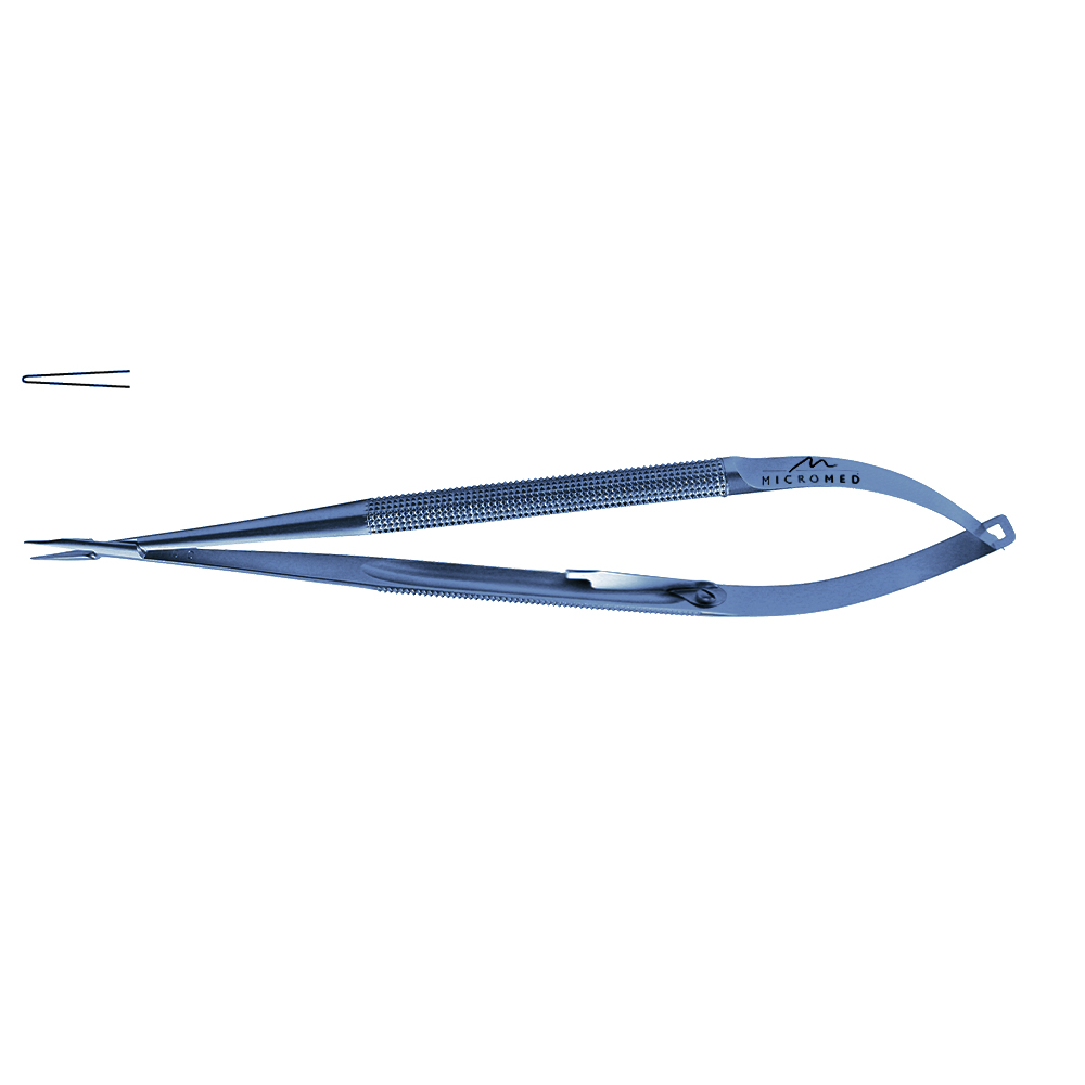 Needle Holder straight with lock, jaw diamond coated, Round Handle Ø 10 mm tip 0,6 mm, lenght 230 mm, titanium