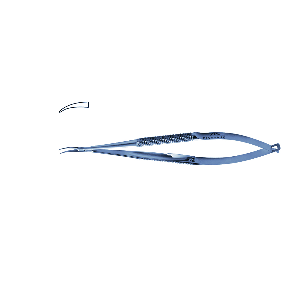 Needle Holder curved with lock, jaw diamond coated, Round Handle Ø 8 mm tip 0,2 mm, lenght 150 mm, titanium