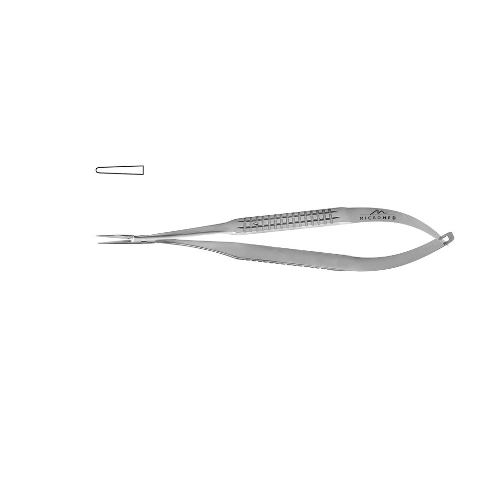 Needle Holder straight, jaw smooth, Flat Handle 10 mm, tip 1,0 mm, lenght 150 mm